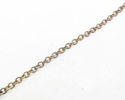 925 Silver  Topaz Amethyst Peridot & Citrine Shiny Chain Necklace  NE3171