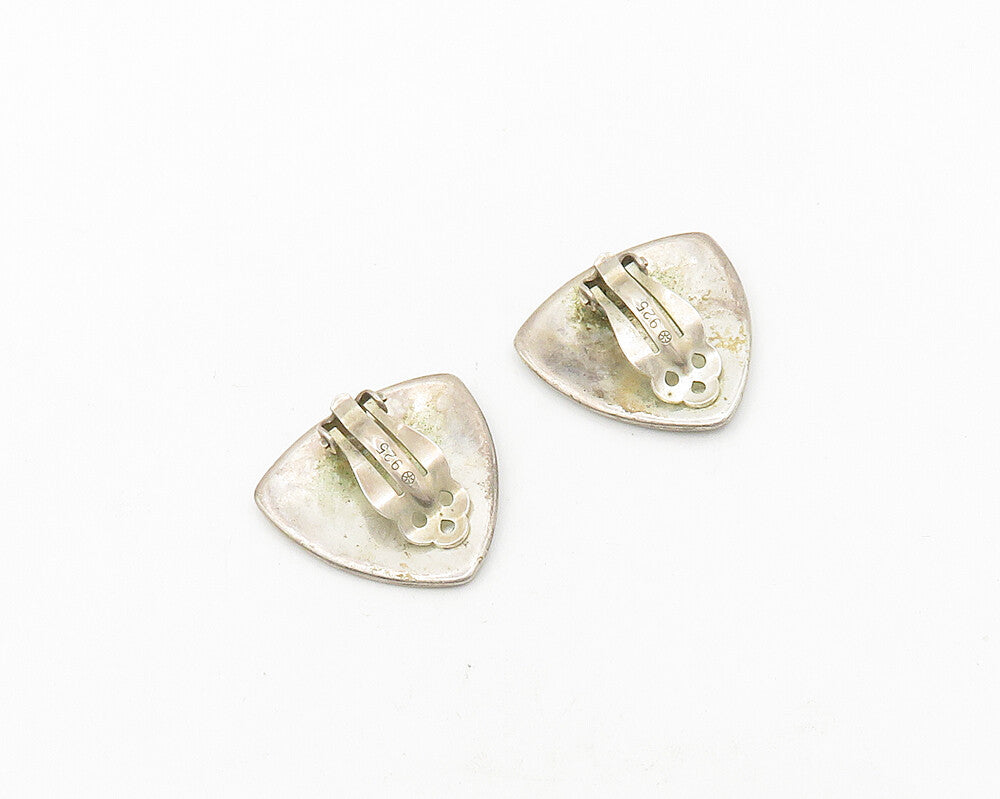 925 Sterling Silver Vintage Oxidized Non Pierce Earrings EG9401