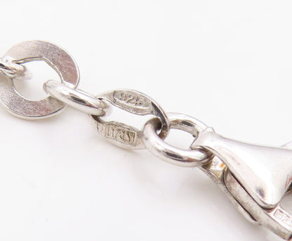 925 Sterling Silver Vintage Bracelet Celestial Dangling Star Charm Link  BT11670