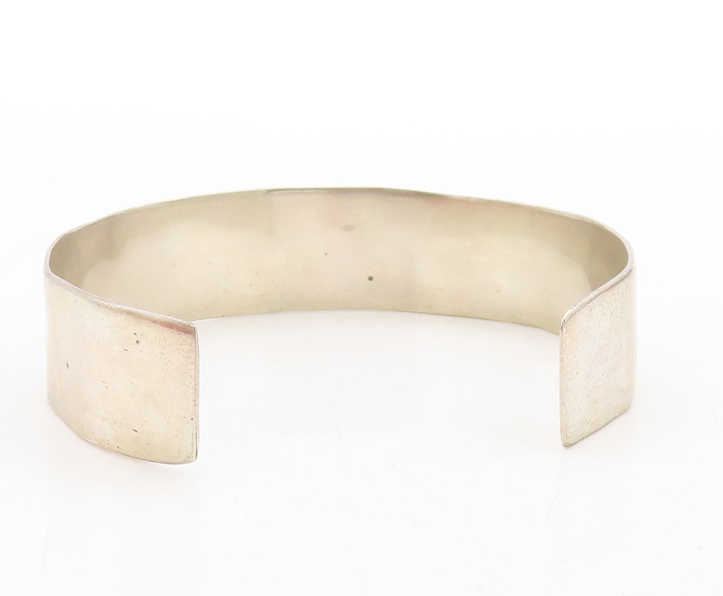 925 Sterling Silver Vintage Bracelet Minimalist STRONG Etched Cuff  BT10977