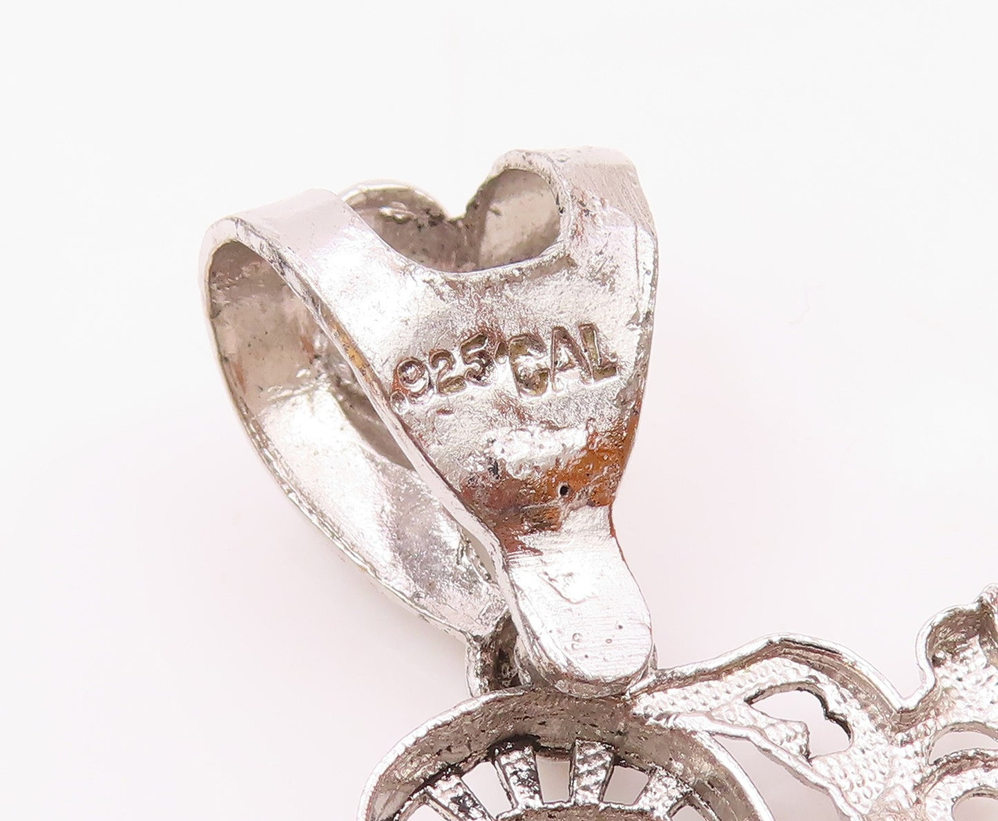 925 Sterling Silver  Vintage Royal King With Topaz Sword Pendant  PT21714