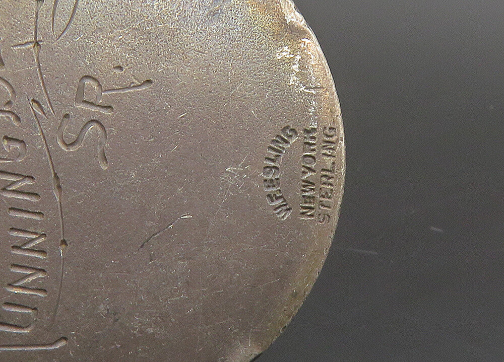925 Sterling Silver  Vintage Antique Cathedral College Medal Pendant  PT18897
