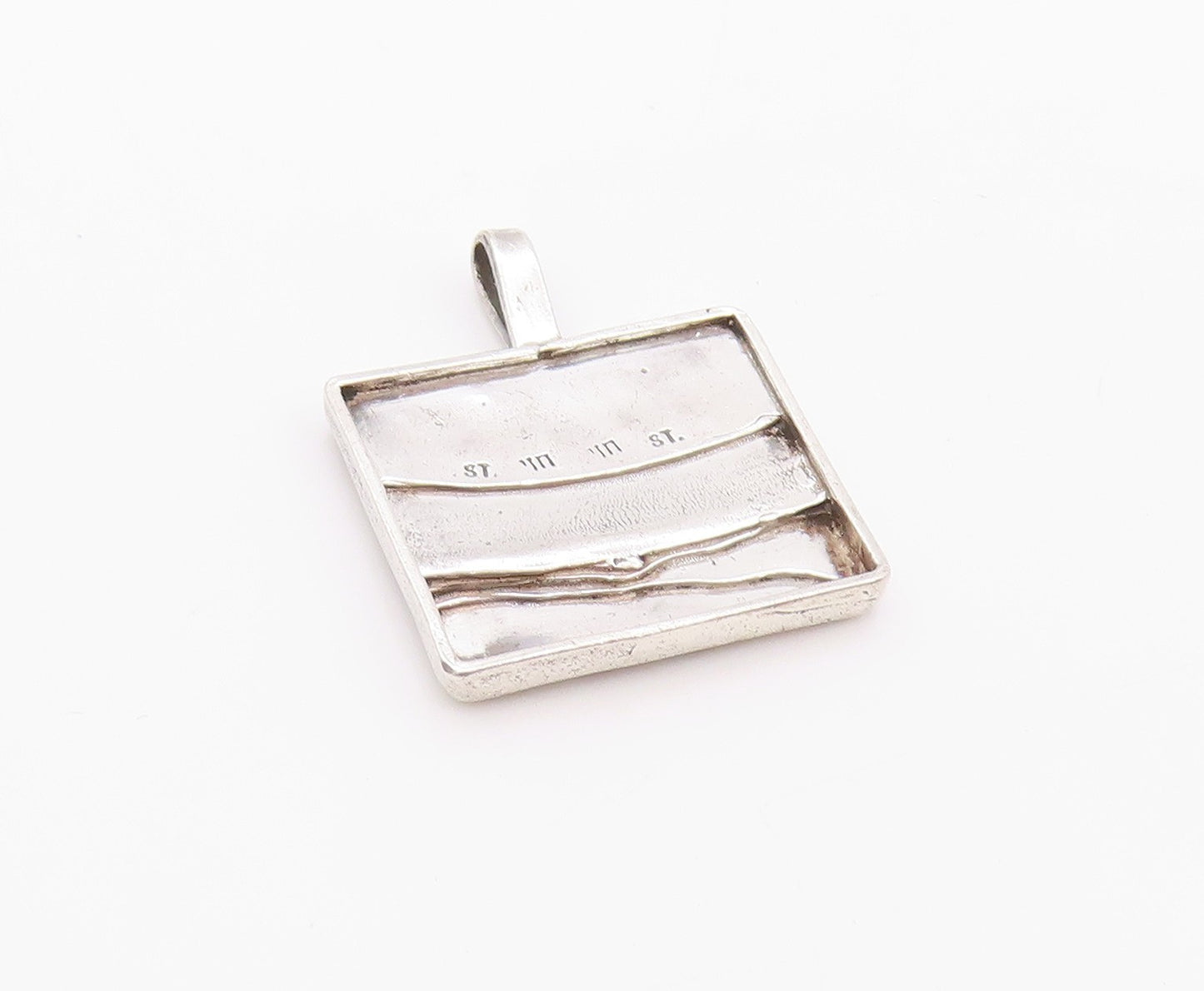 925 Sterling Silver Vintage Pendant Religious Jerusalem Jeremiah  PT24072