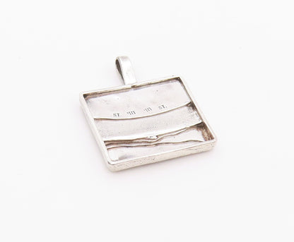 925 Sterling Silver Vintage Pendant Religious Jerusalem Jeremiah  PT24072