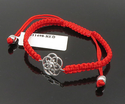 925 Silver  Cubic Zirconia Floral Love Adjustable Friendship Bracelet  BT1020