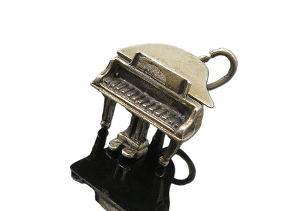 BEAU 925 Sterling Silver  Vintage Dark Tone Grand Piano Pendant (OPENS) PT6963