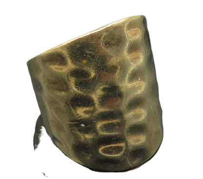 SETA 925 Sterling Silver  Gold Plated Hammered Petite Band Ring Sz 5  RG11851