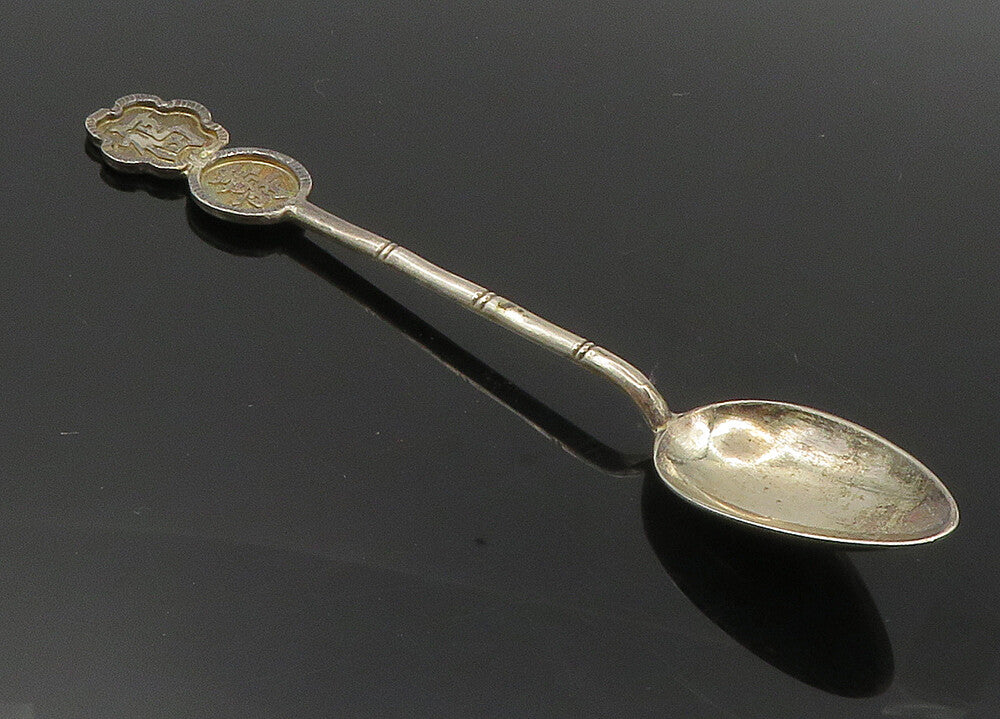 925 Sterling Silver  Vintage Antique Chinese Writing Espresso Spoon  TR1657