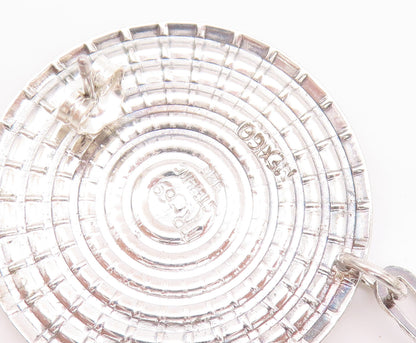 925 Sterling Silver Vintage Earrings MEXICO Solid Dart Board & Dangles EG12869