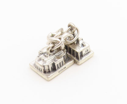 925 Sterling Silver Vintage Pendant Mount Vernon & Jefferson Memorial  PT26622