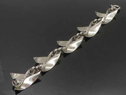 NAPIER 925 Silver  Vintage Linear Textured Pointed Abstract Bracelet  BT9452