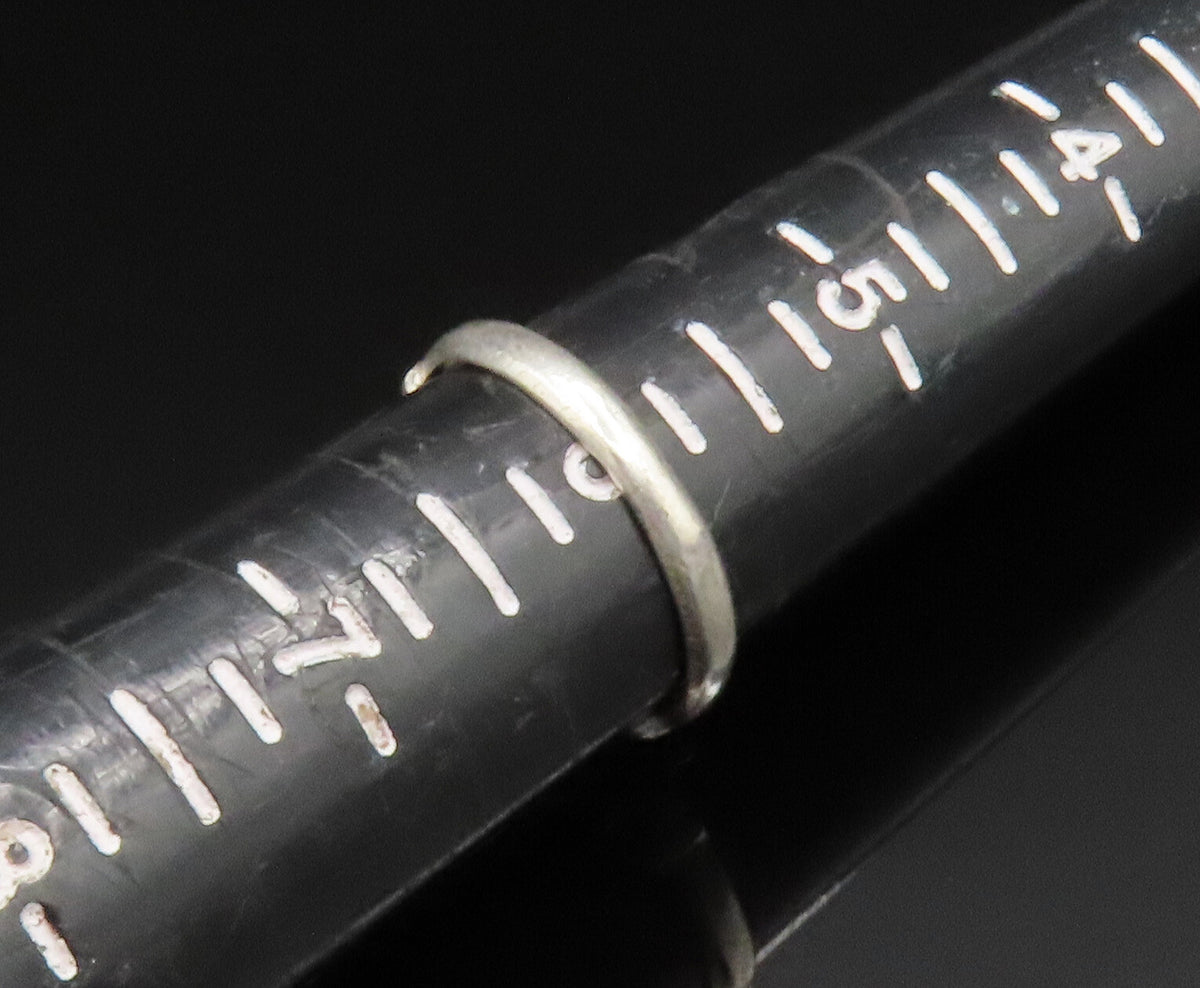 925 Sterling Silver Vintage Unique Black Cat's Eye Border Ring Sz 6  RG25209