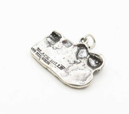 925 Sterling Silver   Vintage Mount Rushmore Chiseled Drop Pendant  PT12763