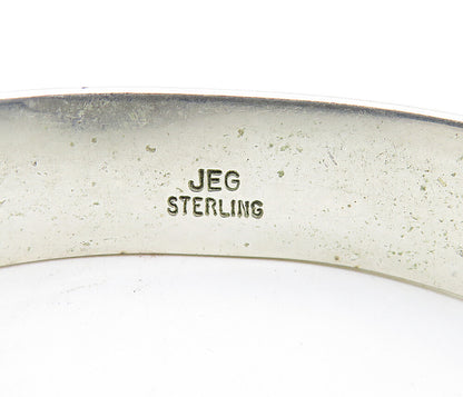 JEG 925 Sterling Silver  Vintage Minimalist Frosted Cuff Bracelet  BT2201