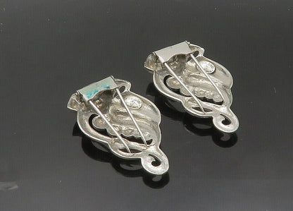 TAYLORD 925 Sterling Silver  Vintage Smooth Ribbon Swirl Fur Clips  TR2847
