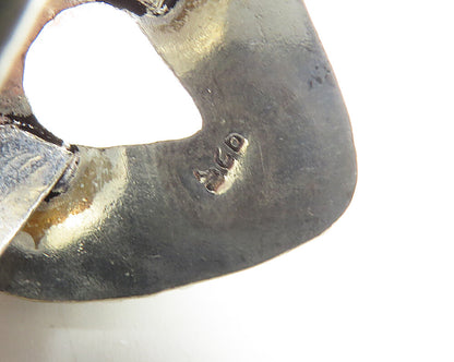 925 Sterling Silver  Vintage Quartz Love Heart Cocktail Ring Sz 10.5  RG19697