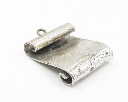 WELLS 925 Sterling Silver  Vintage Graduation Diploma Motif Pendant  PT8562