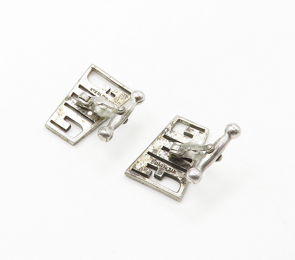 925 Sterling Silver  Vintage Sparkling JAF Initials Cufflinks  TR2217