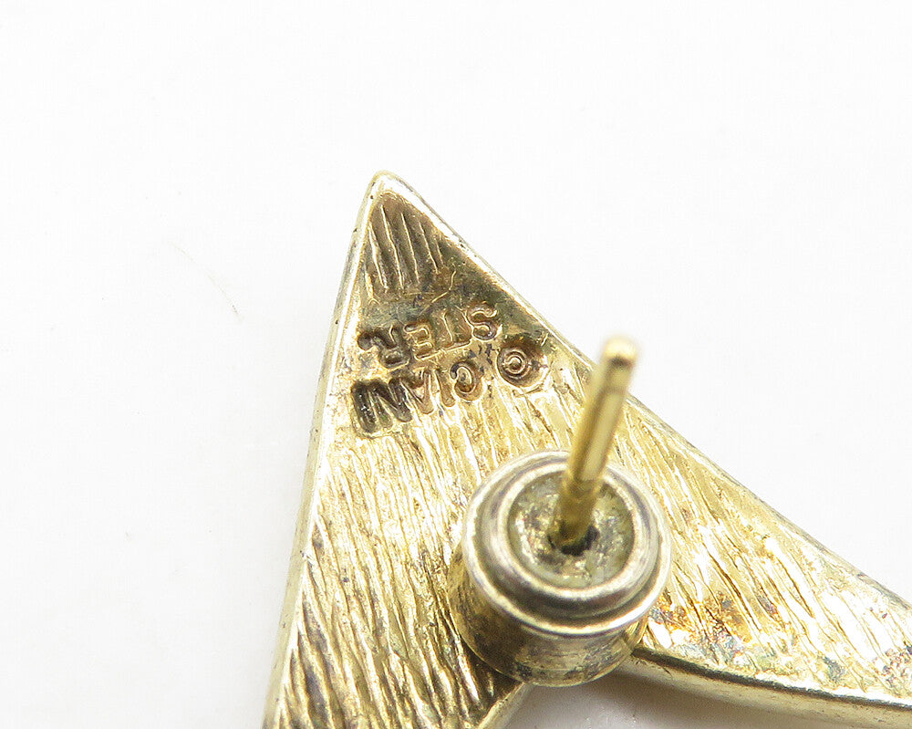 CIANI 925 Sterling Silver Vintage Shiny Gold Plated Arrow Drop Earrings EG9633