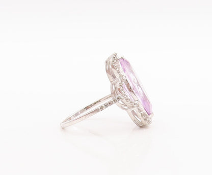 925 Sterling Silver Vintage Ring Marquise Cut Amethyst & Topaz  Sz 7.5  RG29520
