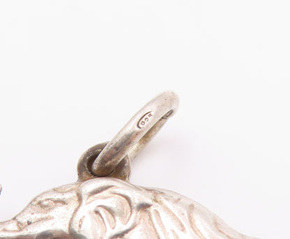 925 Sterling Silver  Vintage Shiny Petite Hollow Elephant Pendant  PT13255