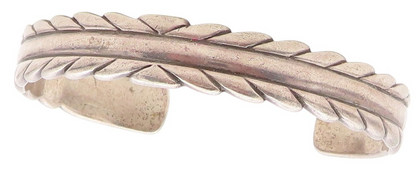 925 Sterling Silver Vintage Bracelet Design Carved Cuff BT10990