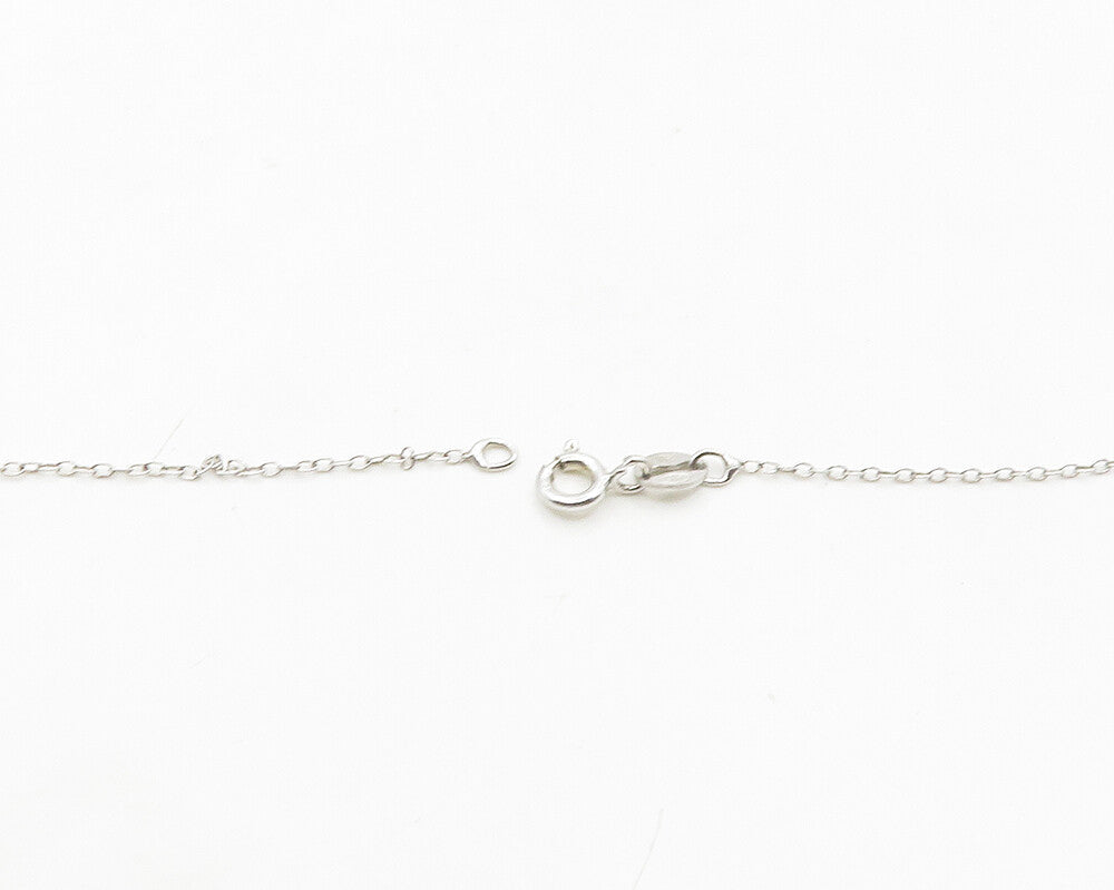 925 Sterling Silver  Shiny Cubic Zirconia Horse Shoe Chain Necklace  NE3135