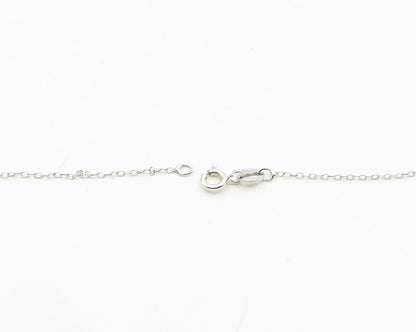 925 Sterling Silver  Shiny Cubic Zirconia Horse Shoe Chain Necklace  NE3135