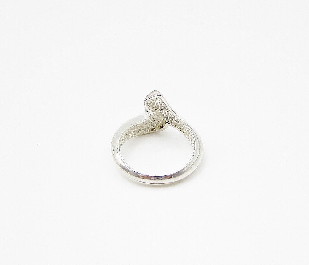 925 Sterling Silver  Smooth Shiny Bypass Band Ring Sz 5  RG2975