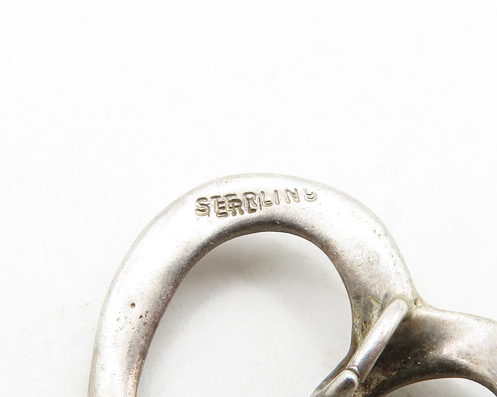 925 Sterling Silver  Vintage Shiny Open Love Heart Smooth Pendant  PT15492