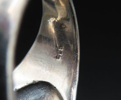 925 Sterling Silver  Vintage Skull Head Signet Biker Ring Sz 10  RG24840