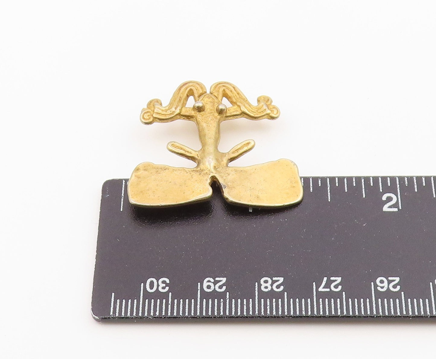925 Sterling Silver Vintage Brooch Pin MMA Gold Plated Chiriquí Frog   BP12599