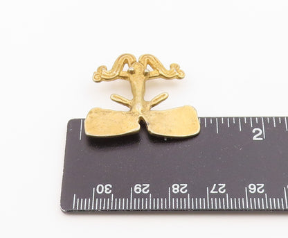 925 Sterling Silver Vintage Brooch Pin MMA Gold Plated Chiriquí Frog   BP12599