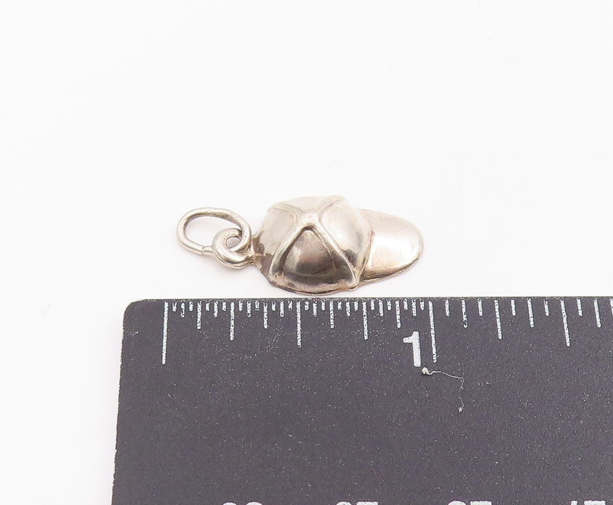 925 Sterling Silver Vintage Pendant 3D Classic Baseball Hat Cap Charm  PT25650
