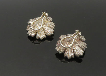 ESPO SIG 925 Silver & 14K GOLD  Vintage Flower Non Pierce Earrings  EG11091