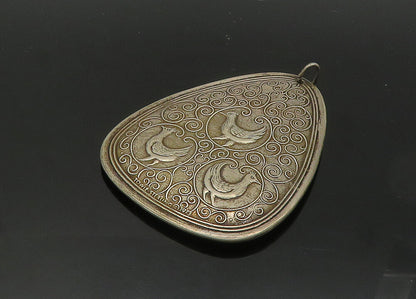 TOWLE 925 Silver  Vintage Antique 1973 Floral Swirl Birds Pendant  PT15660
