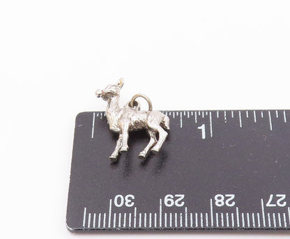 925 Sterling Silver  Vintage Shiny Baby Deer Petite Animal Pendant  PT16234