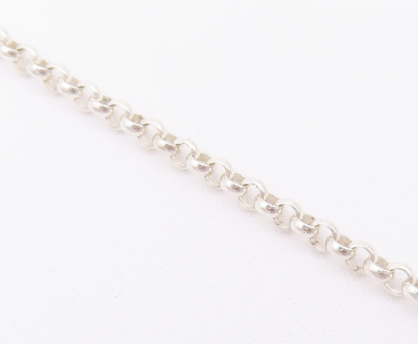 925 Sterling Silver Vintage Necklace Swirly Carved Infinity Large Bead  NE4243