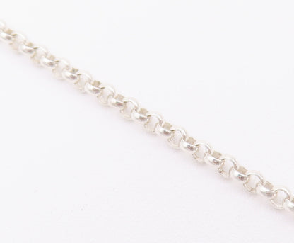 925 Sterling Silver Vintage Necklace Swirly Carved Infinity Large Bead  NE4243