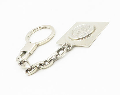 MEXICO 925 Sterling Silver  Vintage Mayan Aztec Sun Calendar Key Chain  TR2015