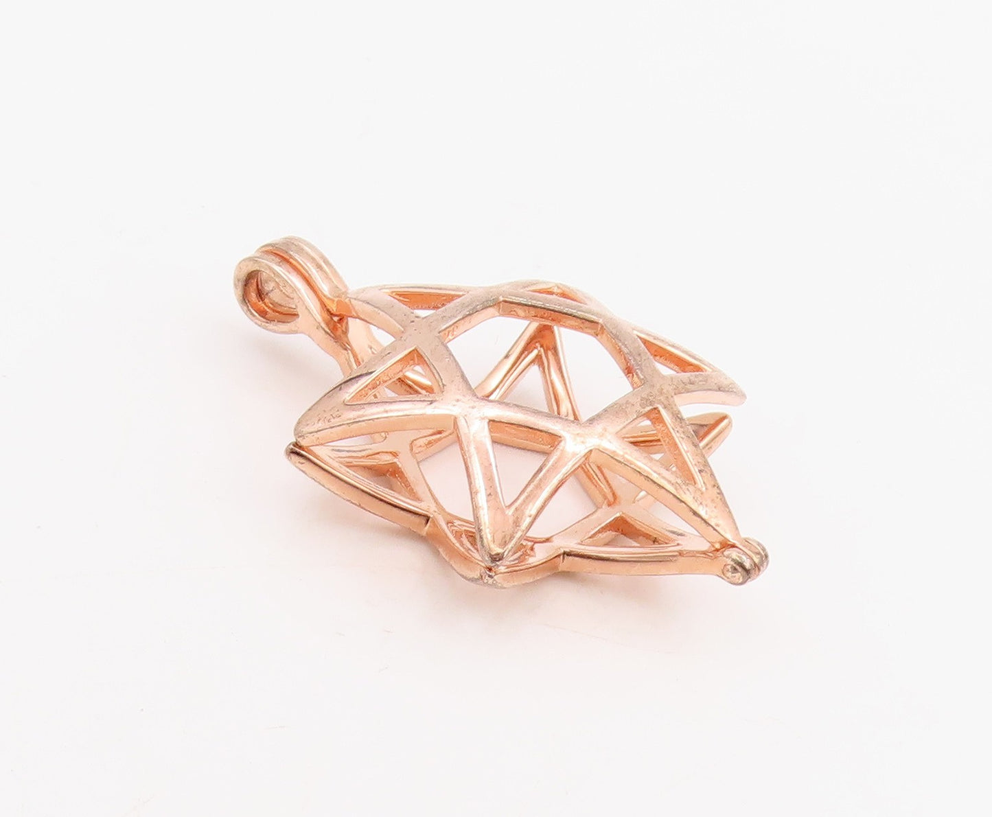925 Sterling Silver Vintage Pendant Gold Plated Star Of David OPENS  PT25404