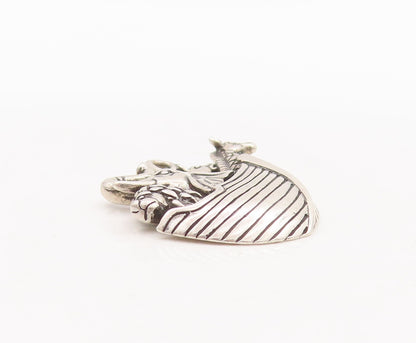925 Sterling Silver Vintage Pendant KABANA Noah Ark Animal Boat  PT23465