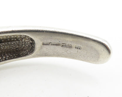 925 Sterling Silver  Vintage Genuine Diamonds Tapered Cuff Bracelet  BT7439