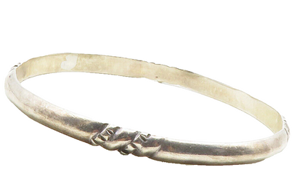 TAXCO MEXICO 925 Silver  Vintage Etched Detail Round Bangle Bracelet  BT4921