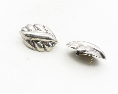 CHARLES KRYPELL 925 Silver & 14K GOLD  Vintage Fluted Drop Earrings  EG5080