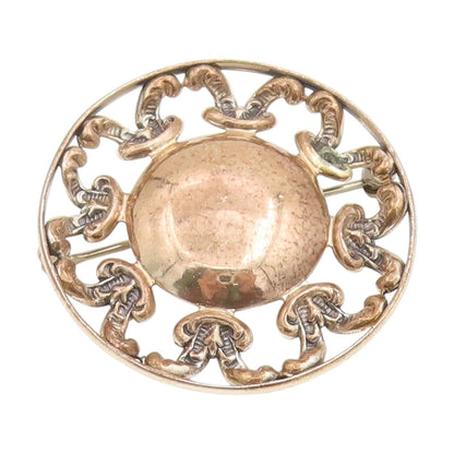 925 Sterling Silver Vintage Brooch BEAU Intricate Openwork Celtic Pin  BP12295