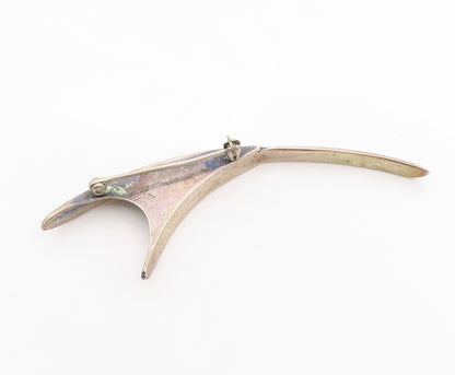 925 Sterling Silver Vintage Brooch ARTE Modernist Seagull Bird Wing   BP11770