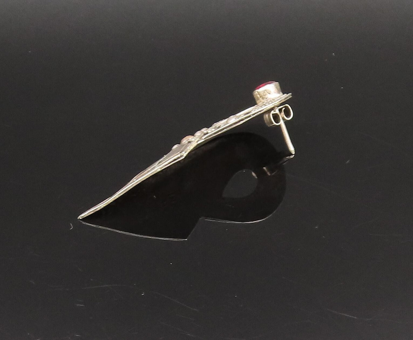 14K GOLD & 925 Silver  Vintage Garnet & Topaz Singles Lot Earrings  EG12077