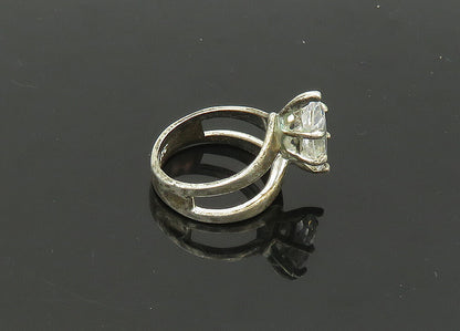 925 Silver  Vintage Marquise Cut Cubic Zirconia Cocktail Ring Sz 7  RG21613