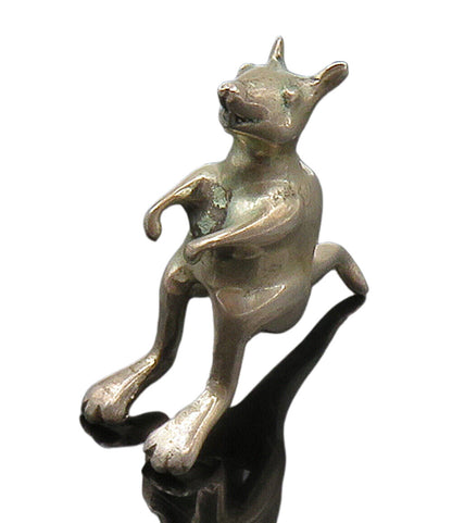 925 Sterling Silver  Vintage Dark Tone Hollow Kangaroo Animal Pendant  PT11773